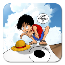 Pack de 4 Sous-bocks (sous-verre) Parodie One Piece