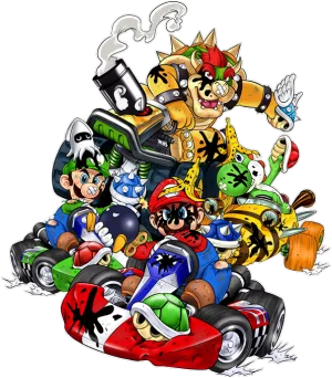 Bowser, Mario, Luigi and Yoshi