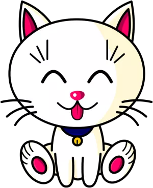 Kawaii Baby Cat (blanc)