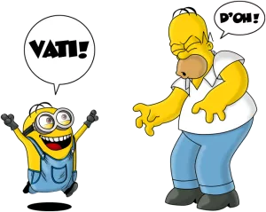 Die Minions und Die Simpsons