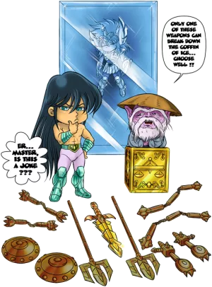 Dragon Shiryu and Libra Dohko