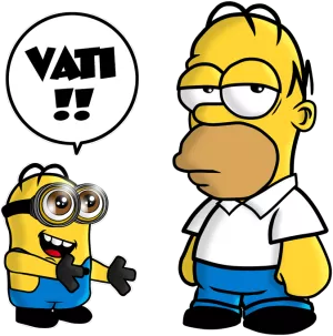 Kevin Minion et Homer Simpson