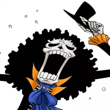 Body bebè Bianco senza maniche parodia One Piece - Brook (Body bebé di qualità premium - Stampata in Francia - Rif : 83)