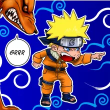 Berretto “Naruto e Kyubi” – Parodia dei Naruto
