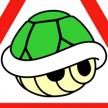 Débardeurs Enfants La carapace verte « Obstacle sur la chaussée ! » – Parodie Mario Kart