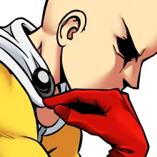 Gorra de pico plano (Gorra de rapero) Amarilla Dorada parodia de One-Punch Man - Saitama (Gorra de primera calidad - impresa en Francia - Réf : 1184)