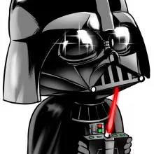 Tecknad SD Darth Vader Messenger Väska “Tecknad SD Darth Vader och TIE Fighter Mini Drone” – Parodi Stjärnornas krig