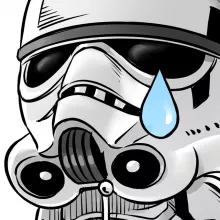 Funda para Smartphone Caricatura SD “Caricatura SD de Stormtrooper y su TIE Fighter Mini Drone” – Parodia de Star Wars