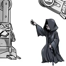 Cappello Bambino e Bambina Palpatine “Palpatine aka Darth Sidious e il suo AT-AT cane robot” – Parodia dei Star Wars