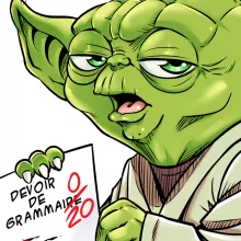 T-shirt Enfant Yoda « Vert, je suis !! » – Parodie Star Wars