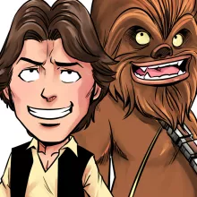 Han Solo Baby T-shirt “Han Solo und Chewbacca” – Parodie auf Star Wars
