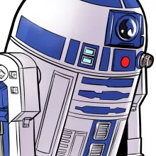 R2-D2 Baby T-shirt “R2-D2 und BB-8” – Parodie auf Star Wars