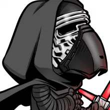 Body de bebé sin mangas Luke Skywalker “Luke Skywalker y Kylo Ren” – Parodia de Star Wars