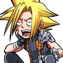 T-shirt Enfant Clad « Prétentieux !! » – Parodie Final Fantasy VII