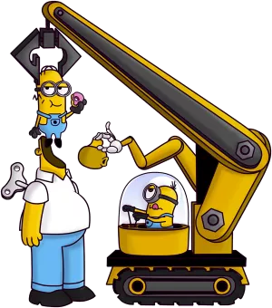 Minionerna och Homer Simpson