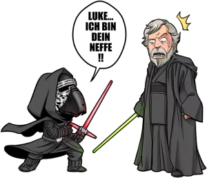 Kylo Ren und Luke Skywalker