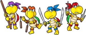 Mario Vs Donatello,Raphael, Leonardo e Michelangelo