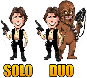 Han Solo och Chewbacca