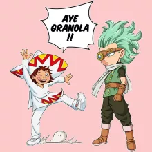 Body bébé (Filles) Granola « Aye Granola !! » – Parodie Dragon Ball Super