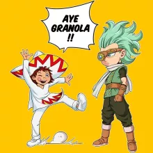 T-shirt Enfant Granola « Aye Granola !! » – Parodie Dragon Ball Super