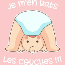 Body bébé (Filles) Bébé Comique « Je m'en bats les couches ! » – Parodie Bébé Humour