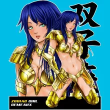 T-shirt Enfant Fille Manga « La sublime Mélodie née sous le signe des Gémeaux ! » – Parodie Cosplay Girls