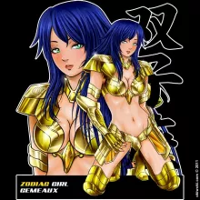 T-Shirt à manches longues Manga « La sublime Mélodie née sous le signe des Gémeaux ! » – Parodie Cosplay Girls