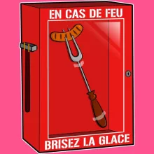 Débardeur Enfant Fille Geek « En cas de feu, brisez la glace... !! » – Parodie Funny