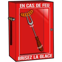 T-shirt Enfant Geek « En cas de feu, brisez la glace... !! » – Parodie Funny