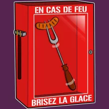 T-shirt Femme Geek « En cas de feu, brisez la glace... !! » – Parodie Funny