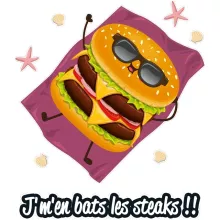 totebag Humoristique « J'm'en bats les steaks !! » – Parodie Funny