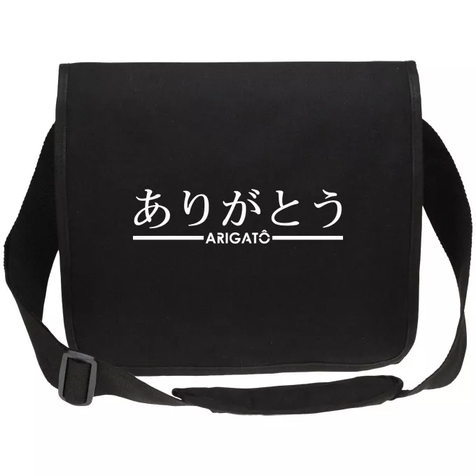 Sacs étudiant canvas Parodie Japon Arigatô (Merci) - japonais-kanji-manga