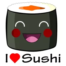 Mug « I Love Sushi ! » – Parodie Japon Culture