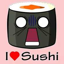 T-shirt Femme « I Love Sushi ! NOOOO !! » – Parodie Japon Culture