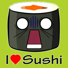 T-shirt « I Love Sushi ! NOOOO !! » – Parodie Japon Culture