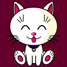 Casquette « Kawaii Baby Cat (blanc) » – Parodie Kawaii Baby Cats