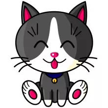 Mug « Kawaii Baby Cat (blanc et gris) » – Parodie Kawaii Baby Cats