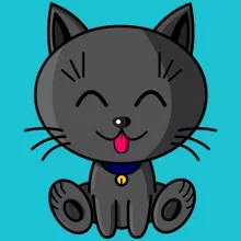 T-shirt « Kawaii Baby Cat (Bleu) » – Parodie Kawaii Baby Cats