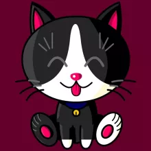 Casquette « Kawaii Baby Cat (Noir et Blanc) » – Parodie Kawaii Baby Cats