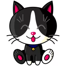 Mug « Kawaii Baby Cat (Noir et Blanc) » – Parodie Kawaii Baby Cats