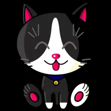 Sweat à capuche « Kawaii Baby Cat (Noir et Blanc) » – Parodie Kawaii Baby Cats