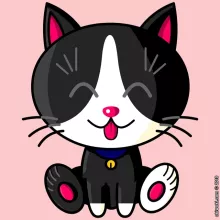 T-shirt Femme « Kawaii Baby Cat (Noir et Blanc) » – Parodie Kawaii Baby Cats