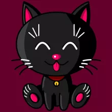 Casquette « Kawaii Baby Cat (noir) » – Parodie Kawaii Baby Cats