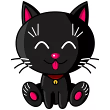 Mug « Kawaii Baby Cat (noir) » – Parodie Kawaii Baby Cats