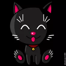 Pull « Kawaii Baby Cat (noir) » – Parodie Kawaii Baby Cats