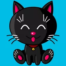 T-shirt Enfant Fille « Kawaii Baby Cat (noir) » – Parodie Kawaii Baby Cats