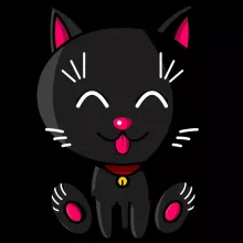 Coque Téléphone Portable « Kawaii Baby Cat (noir) » – Parodie Kawaii Baby Cats