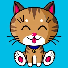 T-shirt Enfant Fille « Kawaii Baby Cat (tigré) » – Parodie Kawaii Baby Cats