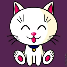 T-shirt Femme « Kawaii Baby Cat (blanc) » – Parodie Kawaii Baby Cats