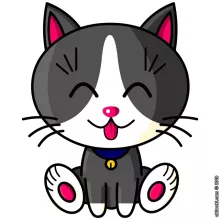 T-shirt Femme « Kawaii Baby Cat (blanc et gris) » – Parodie Kawaii Baby Cats